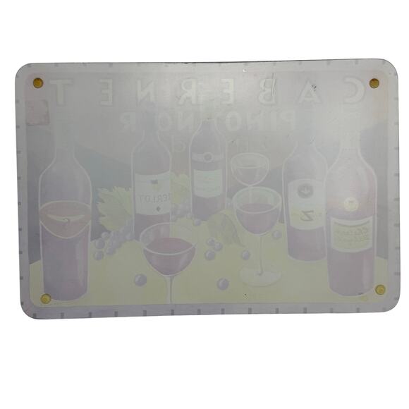 Cabernet Pinot Noir Tempered Glass Cutting Board 12x18 FREE SHIPPING - Picture 2 of 3